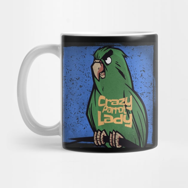 Crazy Parrot Lady Design - Bird Lover's Delight by teweshirt